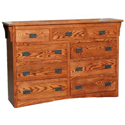American Mission Oak 9 Drawer Dresser
