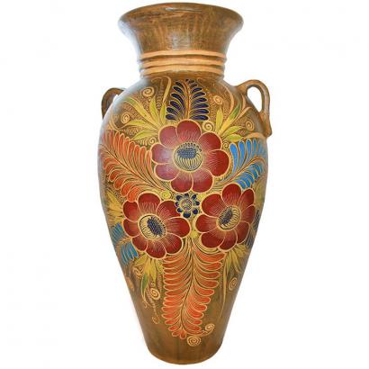 Four Foot Floor Vase: Three Flowers