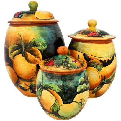 Oval Fruit Kitchen Canister