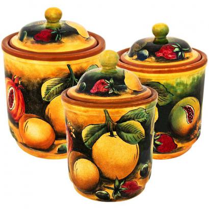 Round Fruit Kitchen Canister