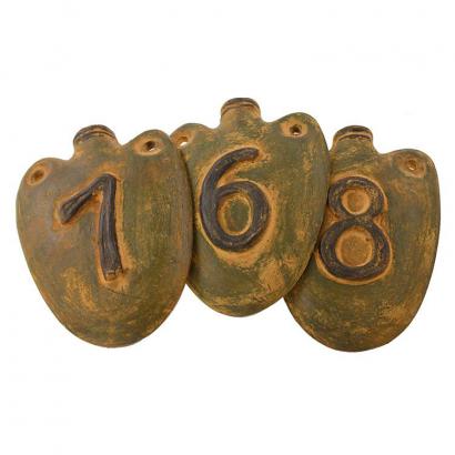 House Numbers: Green Amphora