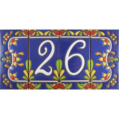 Ceramic Tile House Numbers, Mosaic Tile House Number Plaque