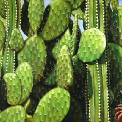 Cactus Garden Oil Painting on Canvas