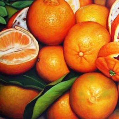 Orange Harvest Oil Painting on Canvas