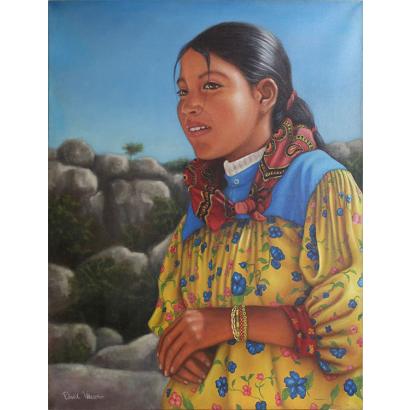 Muchacha Tarahumara Oil Painting on Canvas