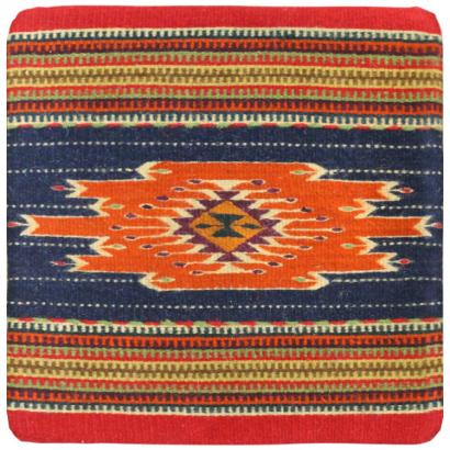 Wool Throw Pillow: Zapotec Design FS4