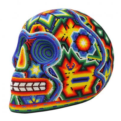 Huichol Beaded Skull