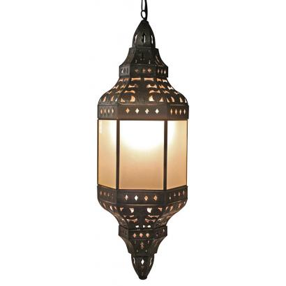 Manantial Lantern w/Frosted Glass