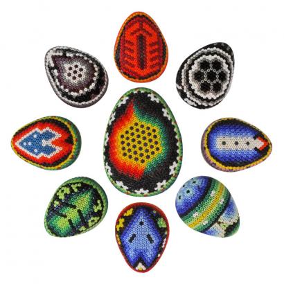 Huichol Egg Ornaments