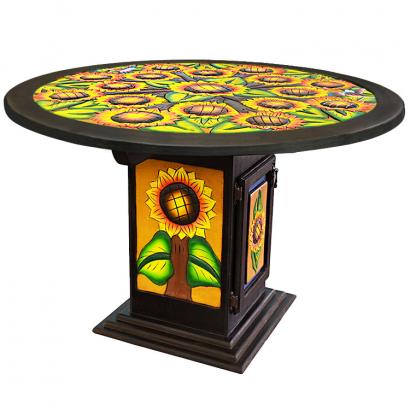 Round Sunflower Dining Table #1