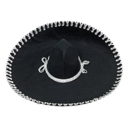 Black & Silver Jaripeo Sombrero