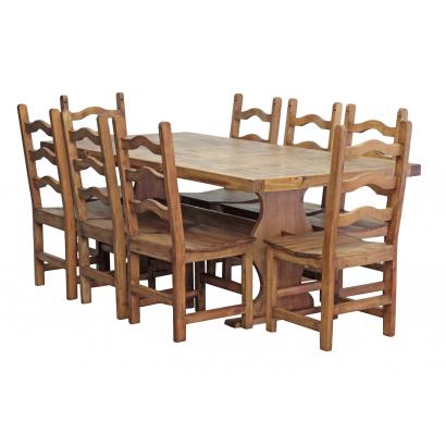 Trestle Dining Set w/ Colonial Chairs
