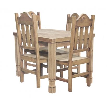 Square Julio Dining Set w/ Santana Chairs