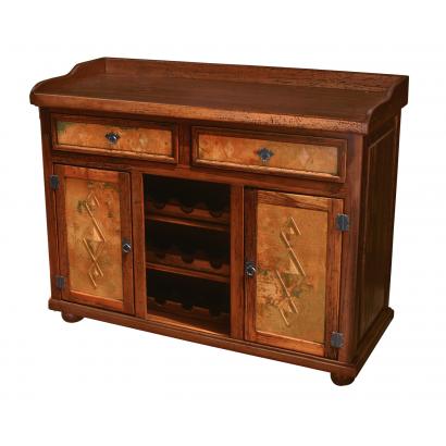 Cantina Wine Cabinet w/ Copper Doors & Drawers