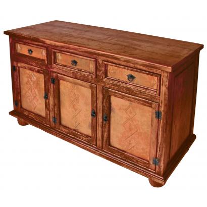 Three-Door Sideboard w/ Copper Doors & Drawers