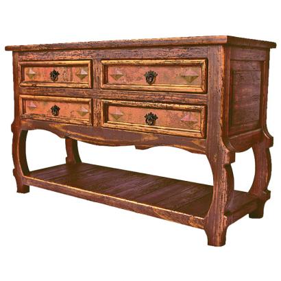 Angelina Console Table w/ Copper Drawers