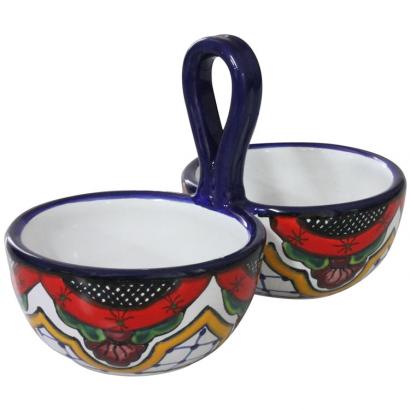 Double Talavera Salsa Bowl