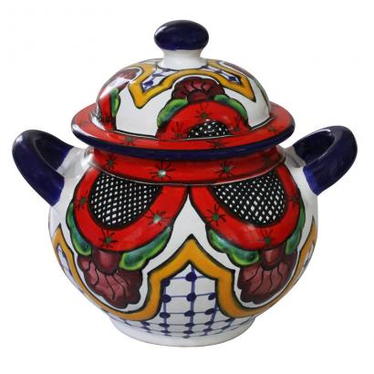 Large Talavera Sugar Bowl