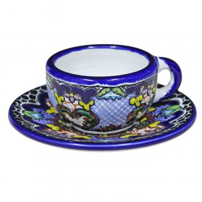 Talavera Tea Cup w/ Saucer