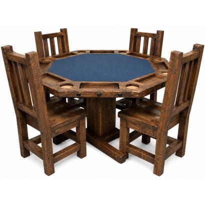 Barnwood Poker Table w/ Reversible Dining Table Top