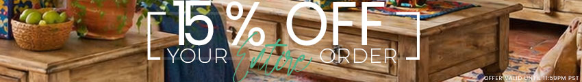 Summer’s here, So are savings 15% off Your Entire Order!