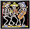 Day of the Dead Ceramic Tile withAnodized Aluminum Frame