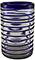 Water Glass - Cobalt Spiral