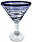 Martini Glass - Cobalt Spiral