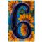 Talavera House Number 6:Blue Sunflowers