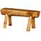 2' Wilderness Half Log Bench - Honey Finish