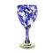 Wine Glass - Cobalt Blue & White