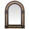 Large Arched Tin & Stone Mirror - Chocolate Finish