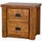 Barnwood 2-Drawer Nightstand: Honey Pine