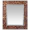 Small Glass Tile Mirror - Brown & Tan Glass Tiles