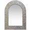 Small Arch Engraved Mirror - Natural Finish