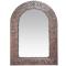 Small Arch Engraved Mirror - Oxidized Finish