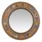 Small Round Tile Mirror - Oxidized Finish