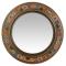 Large Round Tile Mirror - Oxidized Finish
