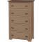 5-Drawer Upright Country Dresser - Sandstone & Tobacco