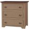 3-Drawer Upright Country Dresser - Sandstone & Tobacco