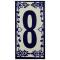 Tile House Number 8: Cobalt Blue and White