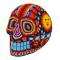 Huichol Beaded Skull: Sol Naciente