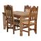 Small Julio Dining Table w/ Four Santana Chairs