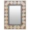 Marble & Onyx Tile Mirror - Natural Tin Finish