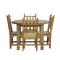 Round Julio Dining Table w/ Four New Mexico Chairs