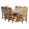 Large Trestle Dining Table w/ Eight Santana Chairs