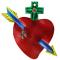 Sacred Heart Ornament - Pack of 3