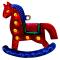 Rocking Horse Ornament - Pack of 3