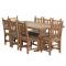 Large Trestle Dining Table w/ Eight New Mexico Chairs