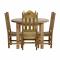 Round Julio Dining Table w/ Four Santana Chairs
